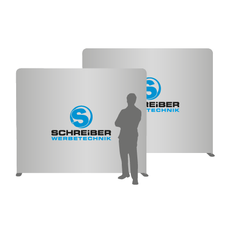Textilwand ALU | 240er gerade | beidseitig bedruckt