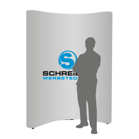 Pop-Up Faltwand | 2 x 3 Felder gebogen | einseitig bedruckt