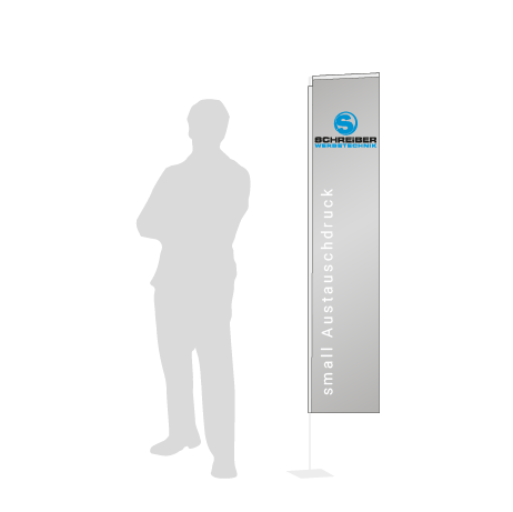 Beachflag Rechteck Austauschdruck | Small (200 cm) | einseitig bedruckt