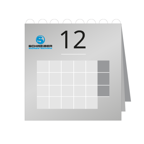 12 Blatt Wandkalender mit Deckblatt